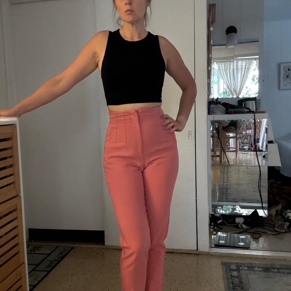 Zara Coral Cropped Women's Pants